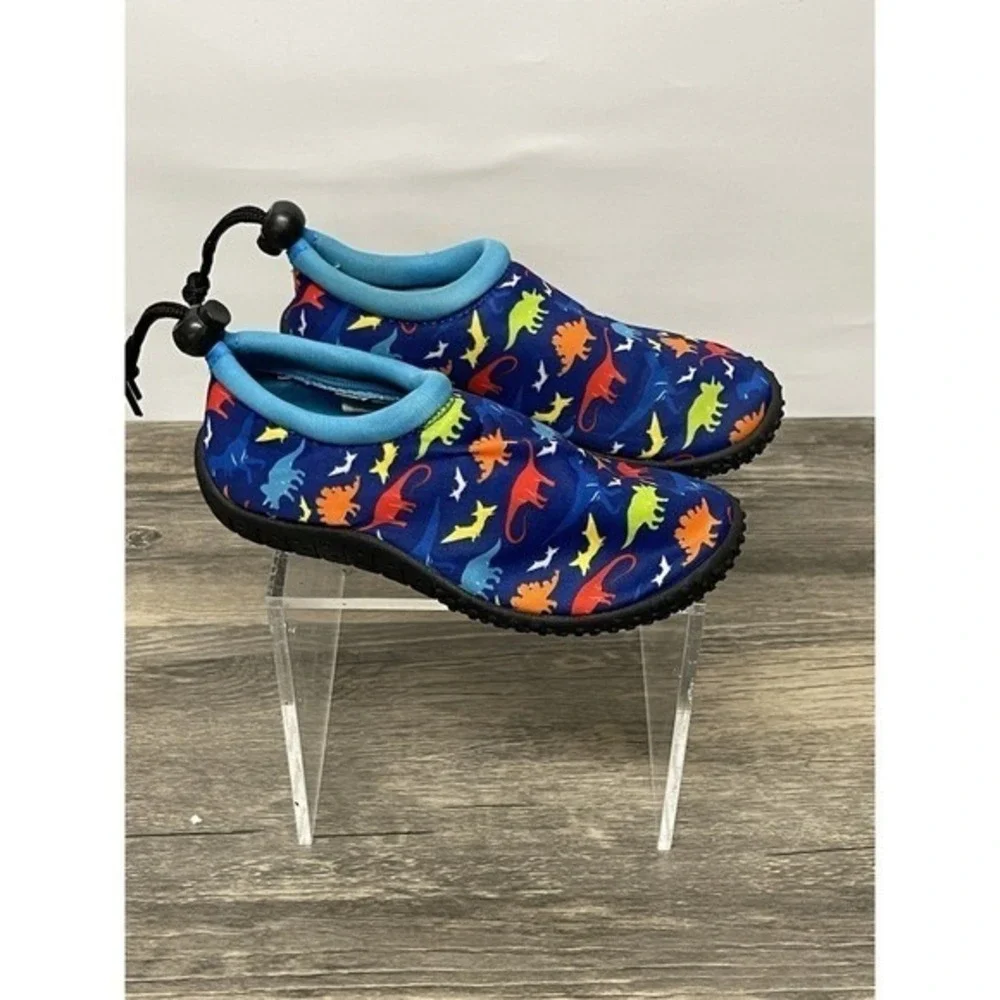 Tommy Bahama‎ Kids Blue Dinosaur Print Water Shoes Swim Beach Pool Size 9/10